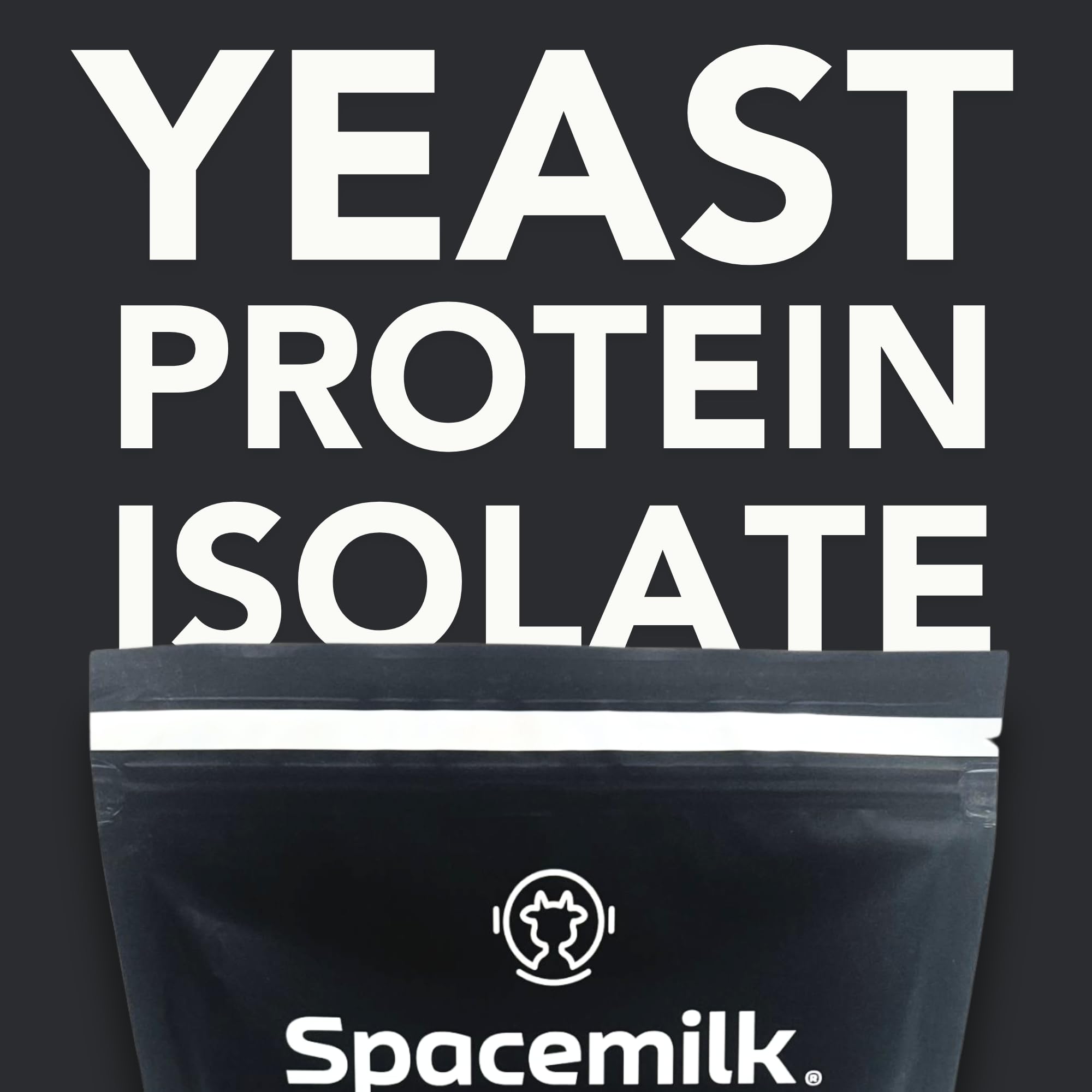 Spacemilk unflavored protein powder stirred into a shake glass for seamless blends.