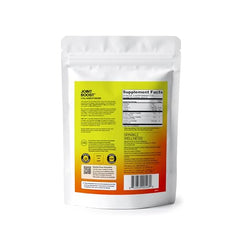 Fortigel Tendoforte powder scoop over a jar, ready to mix into a drink