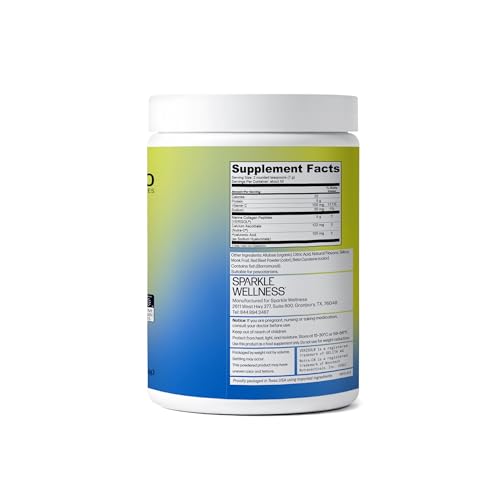 Sparkle Wellness hyaluronic acid vitamin C boost close-up highlighting hydration support.
