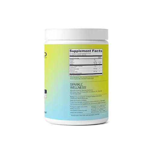 Sparkle Wellness VERISOL collagen powder dissolved in water for quick blending.