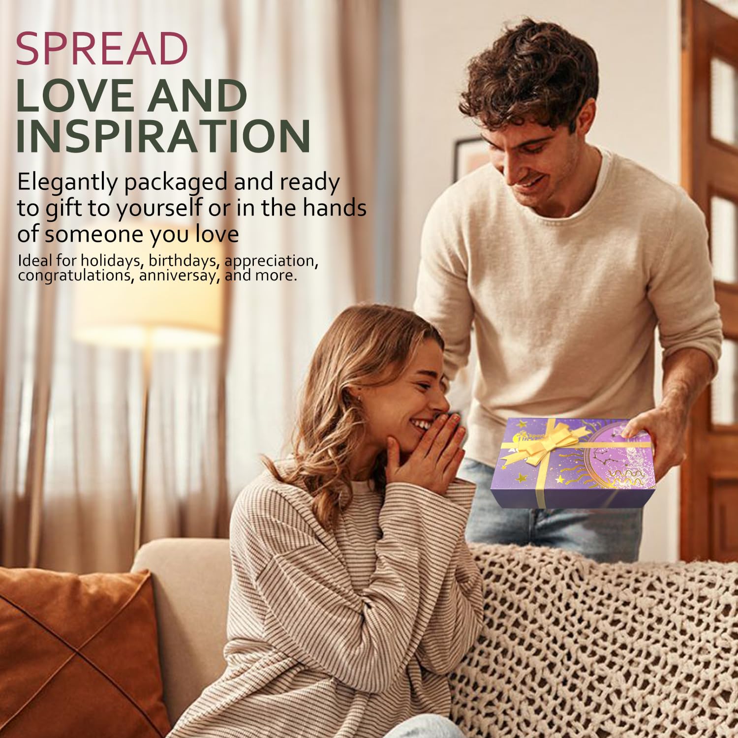 Sparkle x Lab Taurus crystals with greeting card for a thoughtful gift message