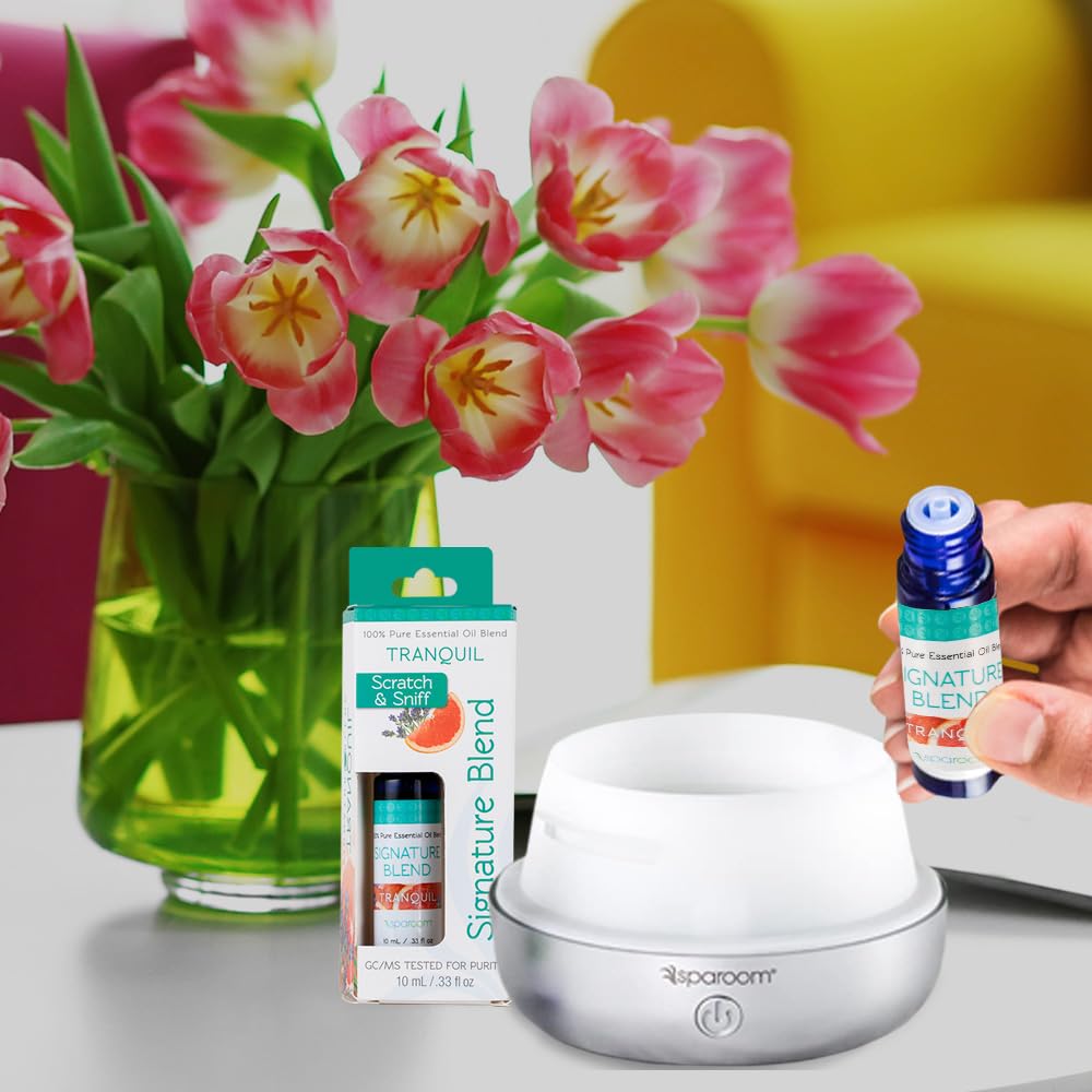 SpaRoom aromatherapy floral citrus notes offer mood uplift when diffused.