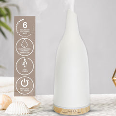 SpaRoom Sonoma compact diffuser on table blends with surrounding decor.