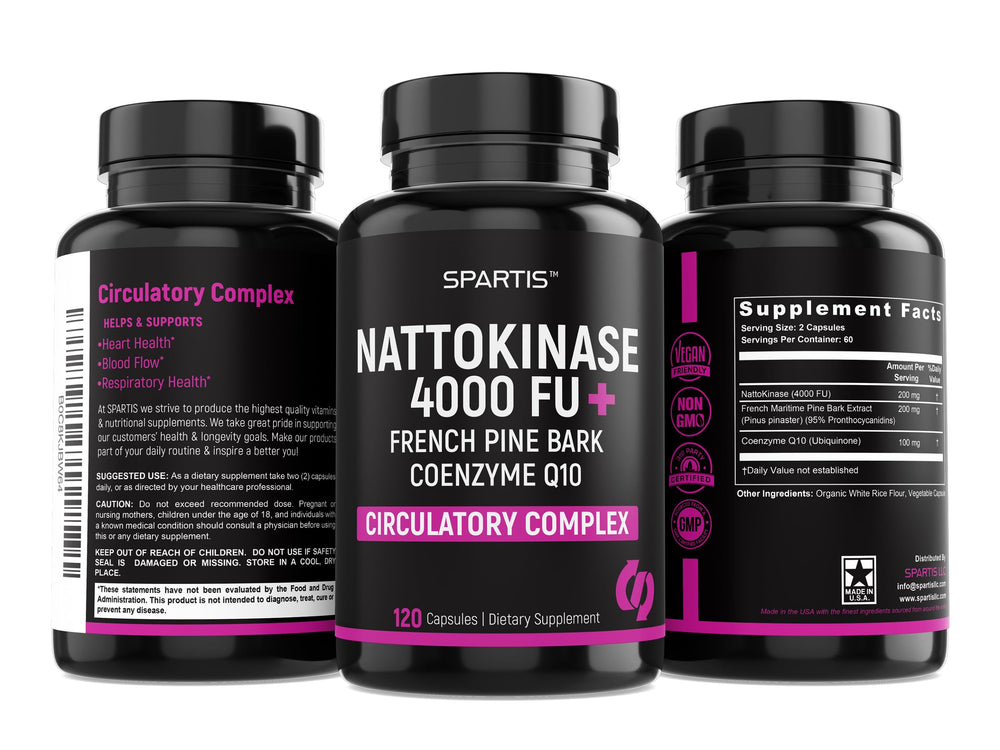 SPARTIS pine bark extract capsule showing French source and benefits