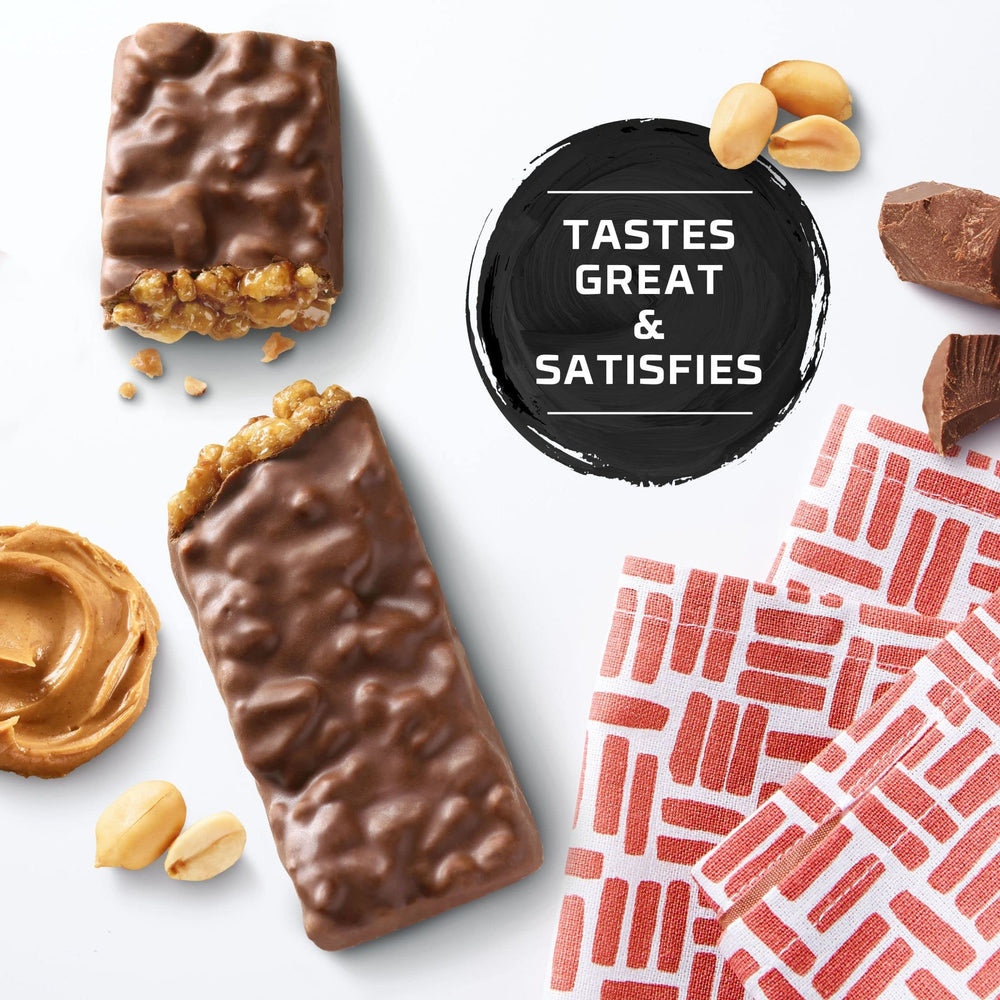 Serving idea: chocolate peanut butter Special K bar on a plate