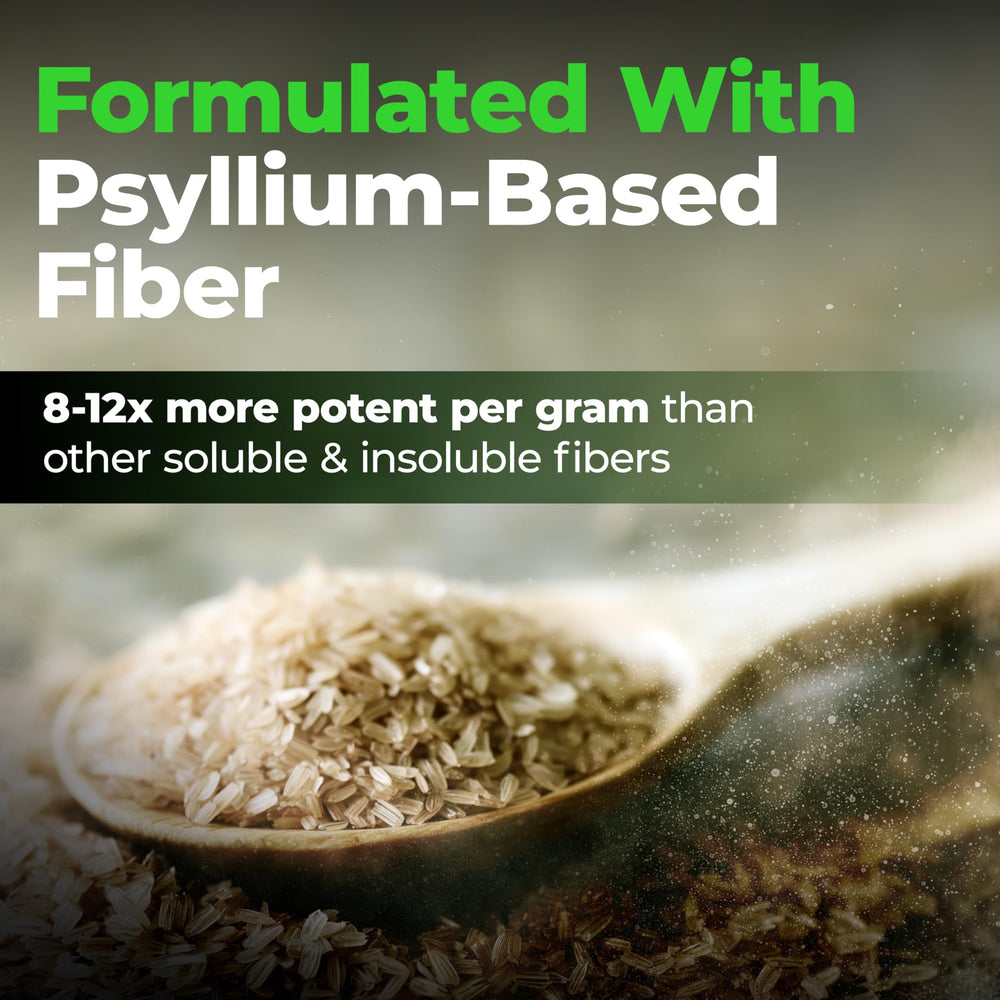 Glass of water with Fiberlyze dissolving for a smooth beverage mix.