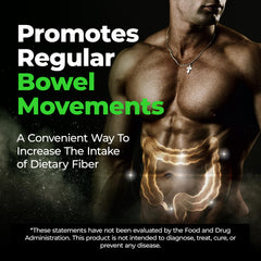Fiberlyze mango label close-up highlights high-potency psyllium benefits.