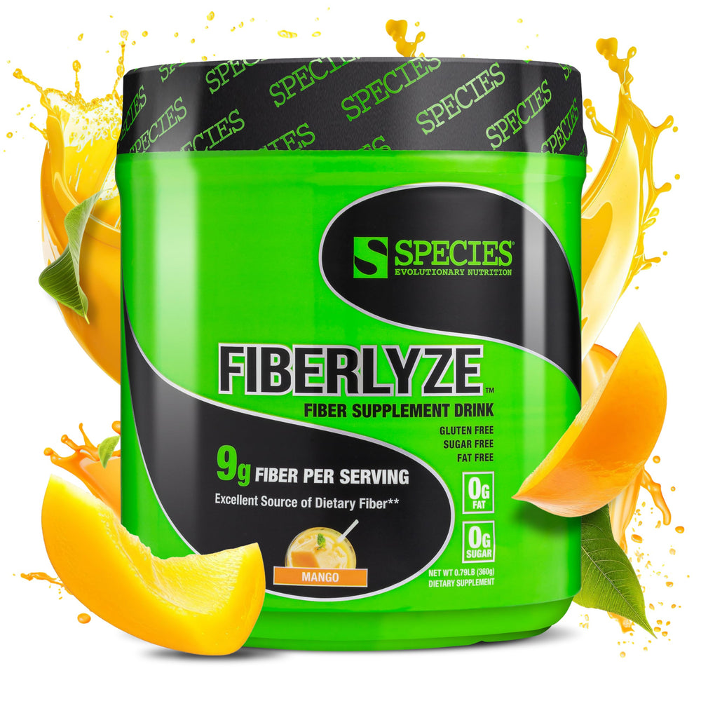 Species Nutrition Fiberlyze mango powder ready to mix for smooth digestion.
