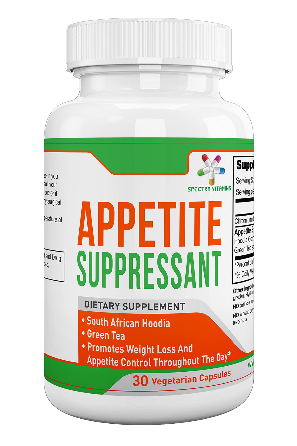 Spectra Vitamins Appetite Suppressant bottle front promoting energy and appetite awareness
