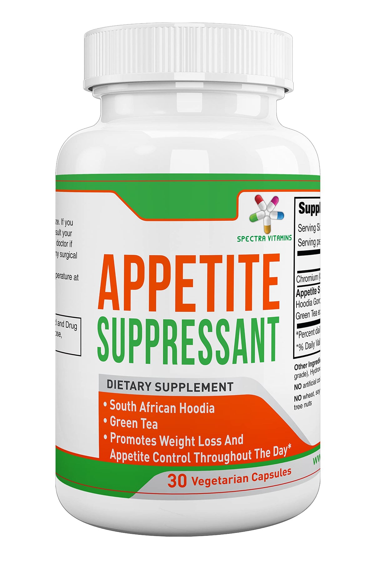 Spectra Vitamins Appetite Suppressant bottle front promoting energy and appetite awareness