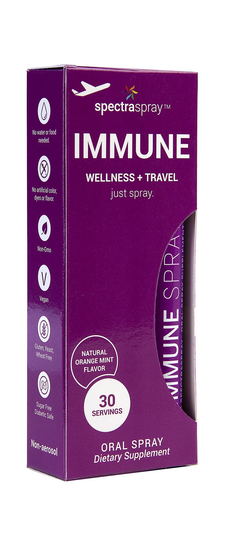 Spectraspray Immune Support bottle shown for easy daily use and nutrient delivery
