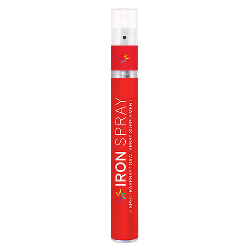 SpectraSpray Iron spray dispensed into cheek for fast uptake