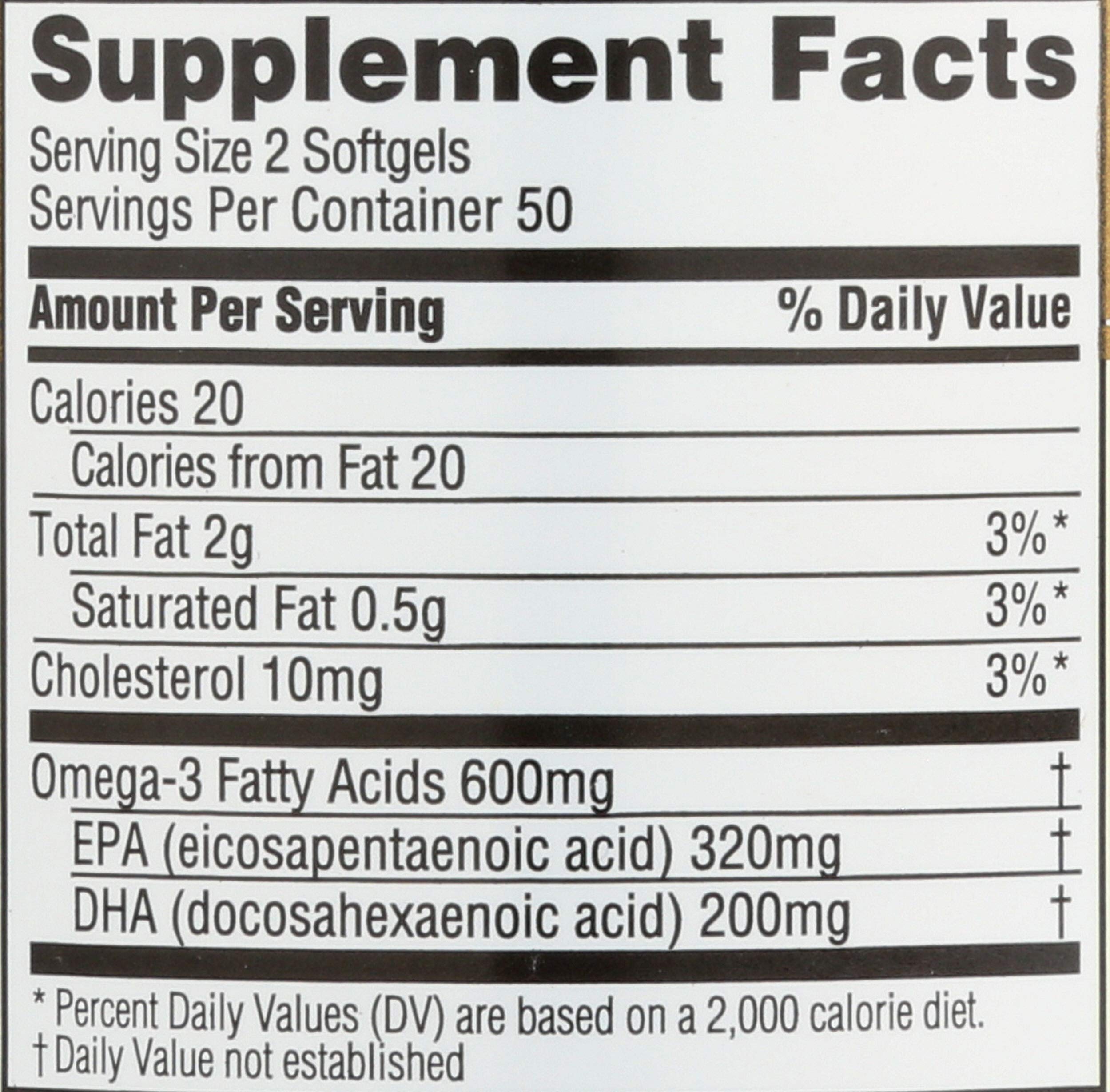 Spectrum Essentials Fish Oil label closeup showing GOED-certified sustainable sourcing