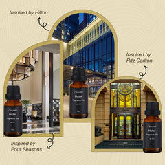 Specvoko five-bottle display with luxurious fragrance oils