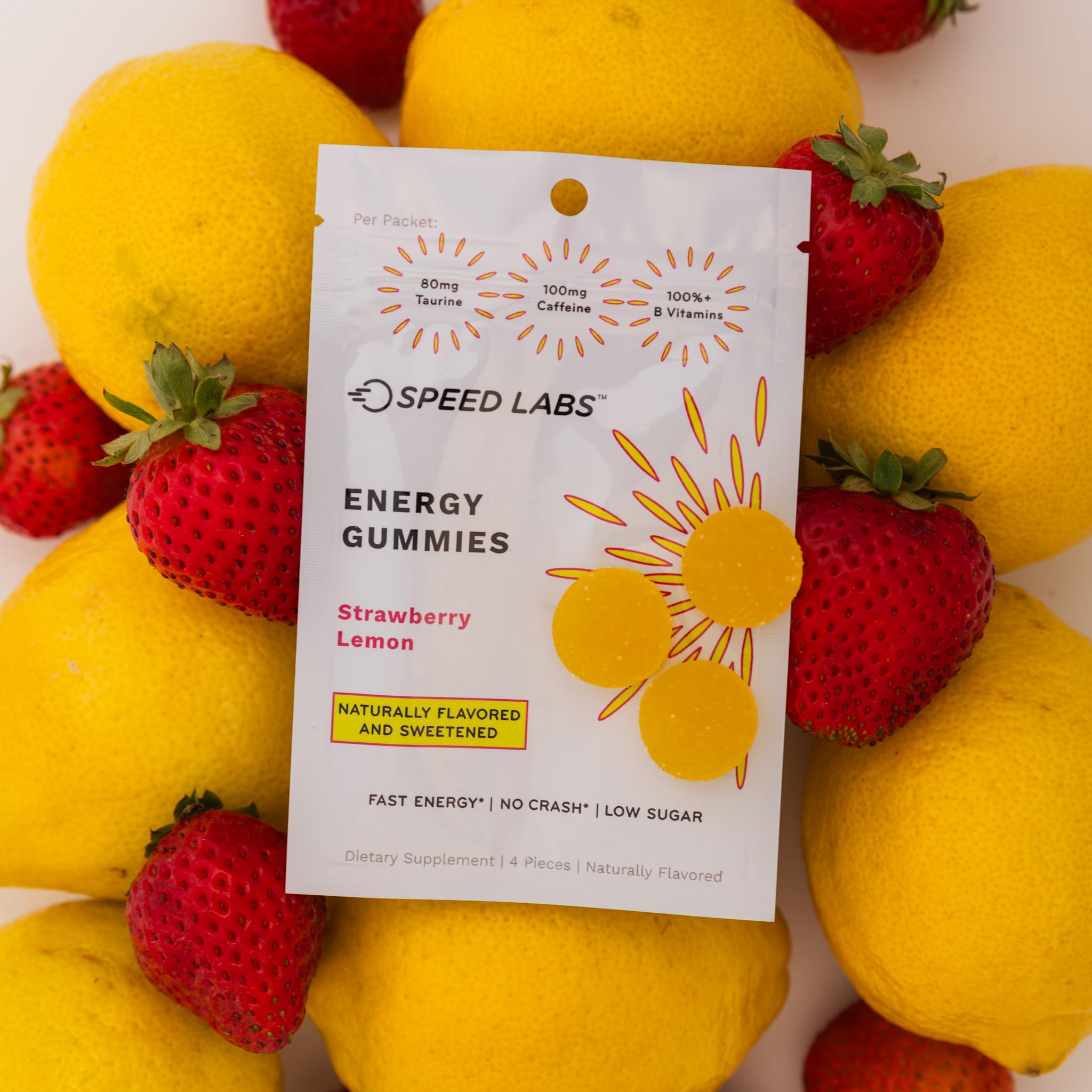 Speed Labs gummies on the go pack ideal for travel or commute.