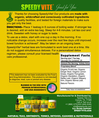 SpeedyVite Colon LifeBoost Tea cup steeping with lemongrass notes for a refreshing cleanse.