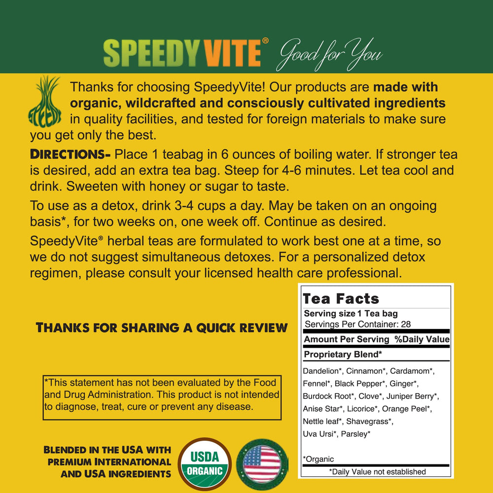 SpeedyVite tea brew cup showing a steaming, herbal infusion for daily wellness.