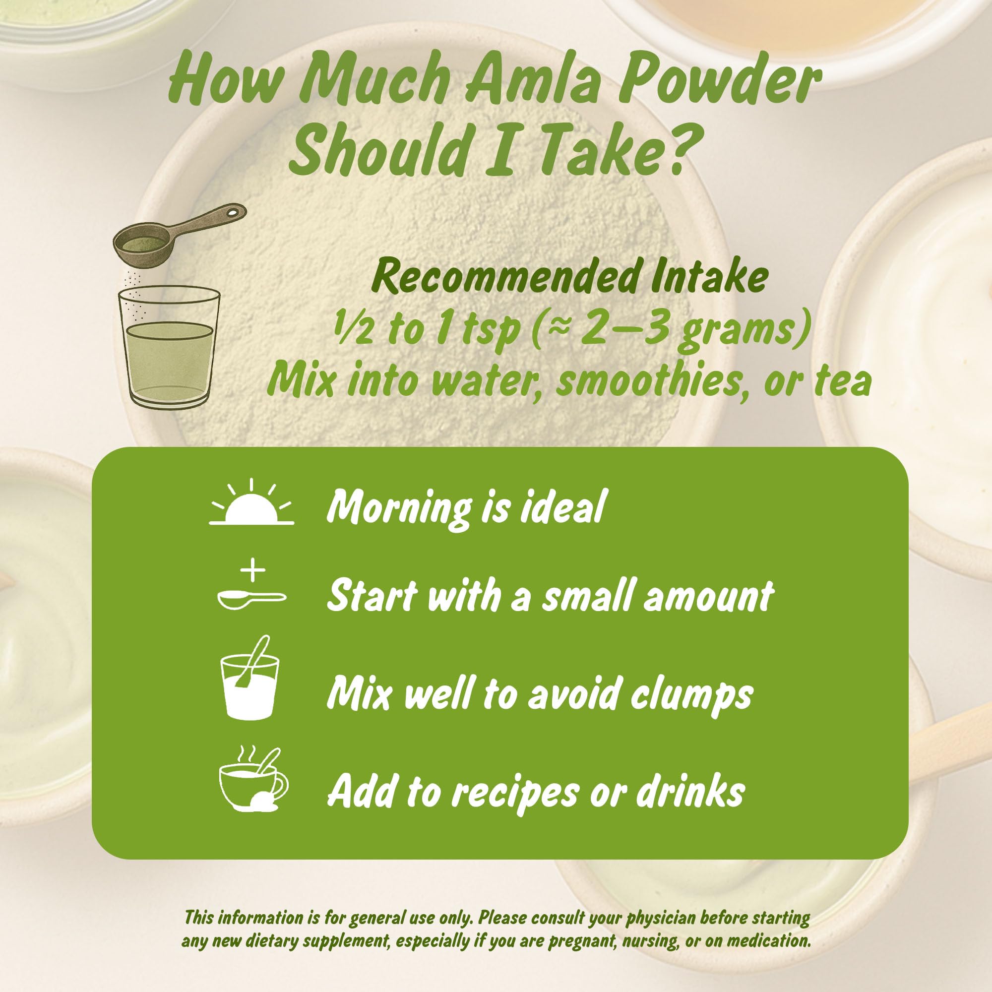 Spice Profile Amla powder offers fresh aroma that enhances soups, smoothies, or sauces.