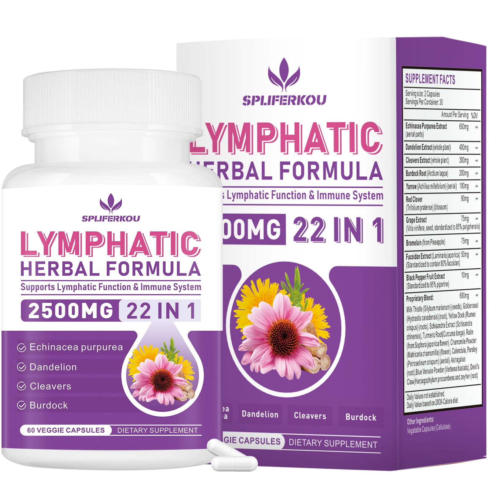 Spliferkou lymphatic drainage bottle pour promotes daily wellness with an easy-to-pour bottle.