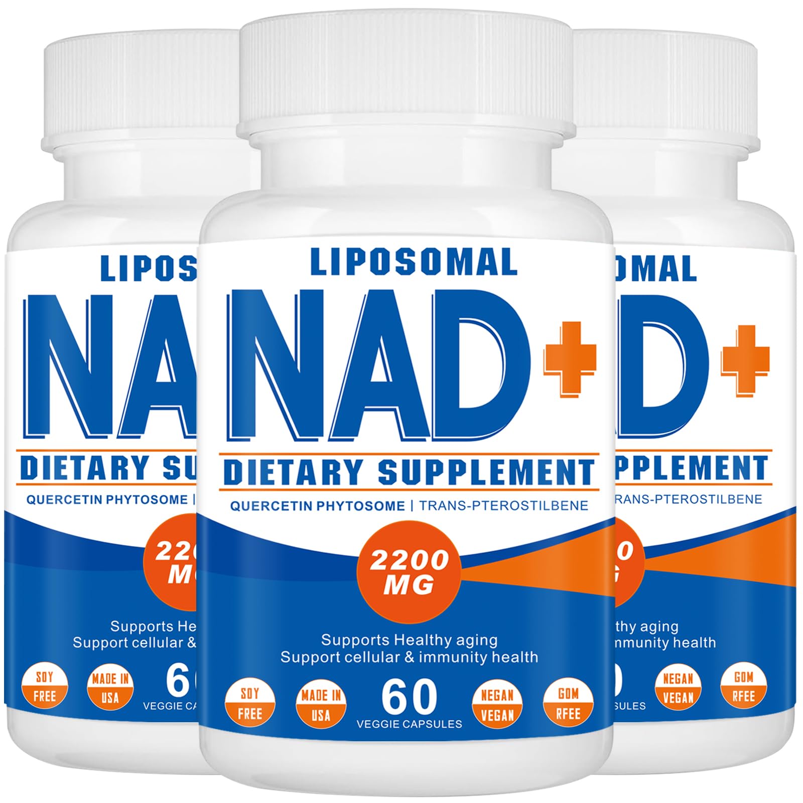 Spliferkou NAD liposomal bottle with capsules for advanced delivery and energy support.