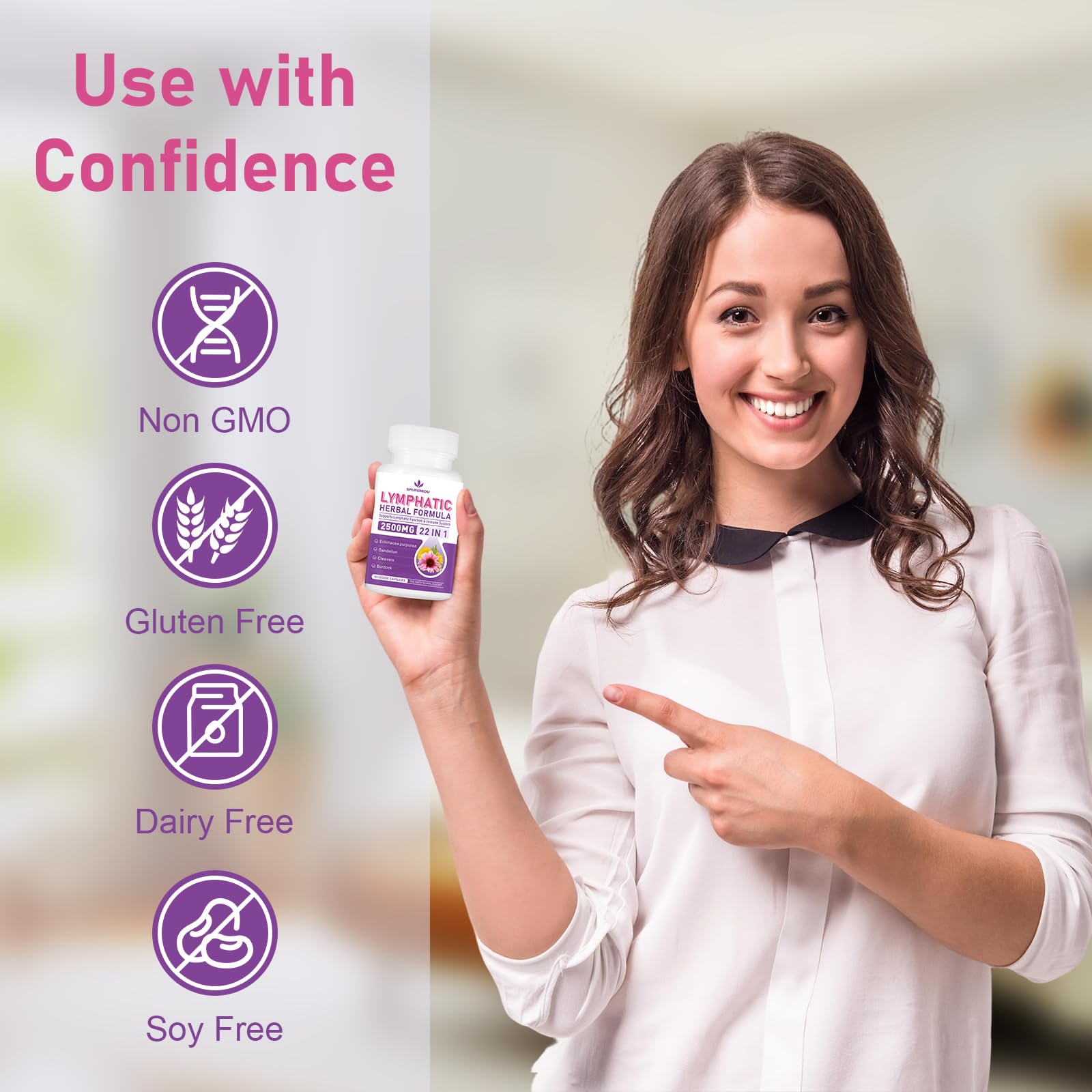 Spliferkou supplement dispensing dose image highlights easy two-capsule daily ritual.