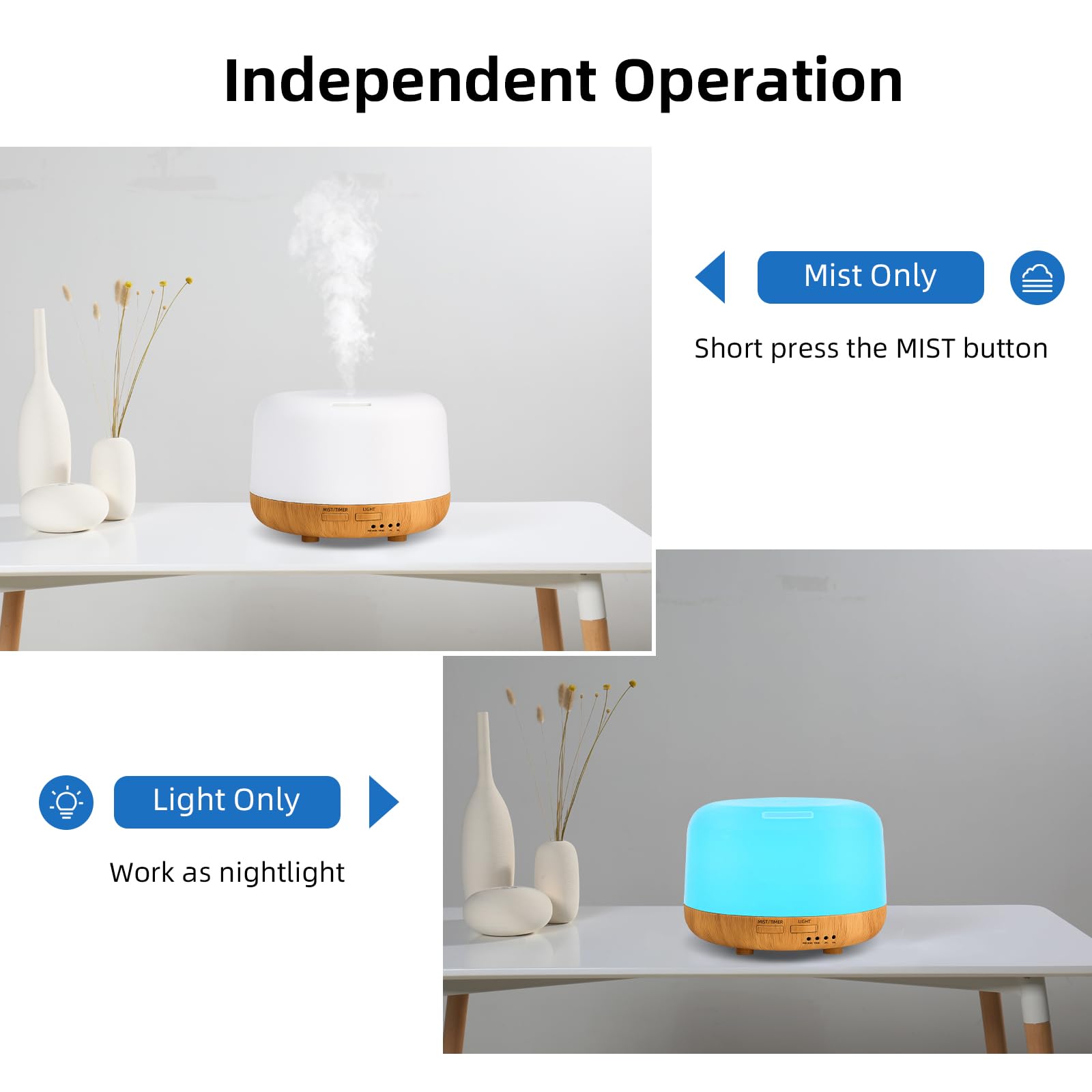 SPLITSKY diffuser remote control enables easy operation and scheduling.