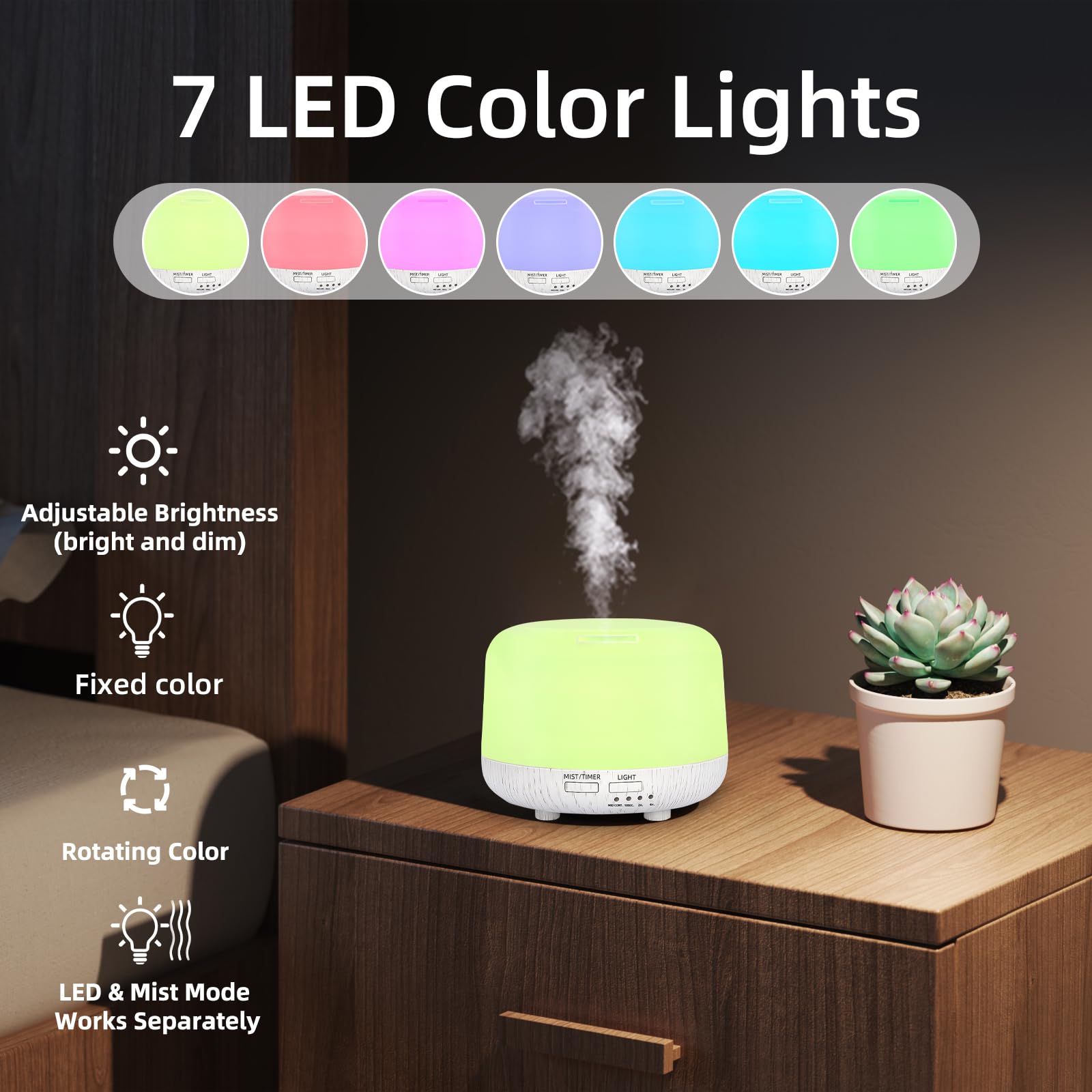 SPLITSKY diffuser in small rooms with quiet operation and soft lighting