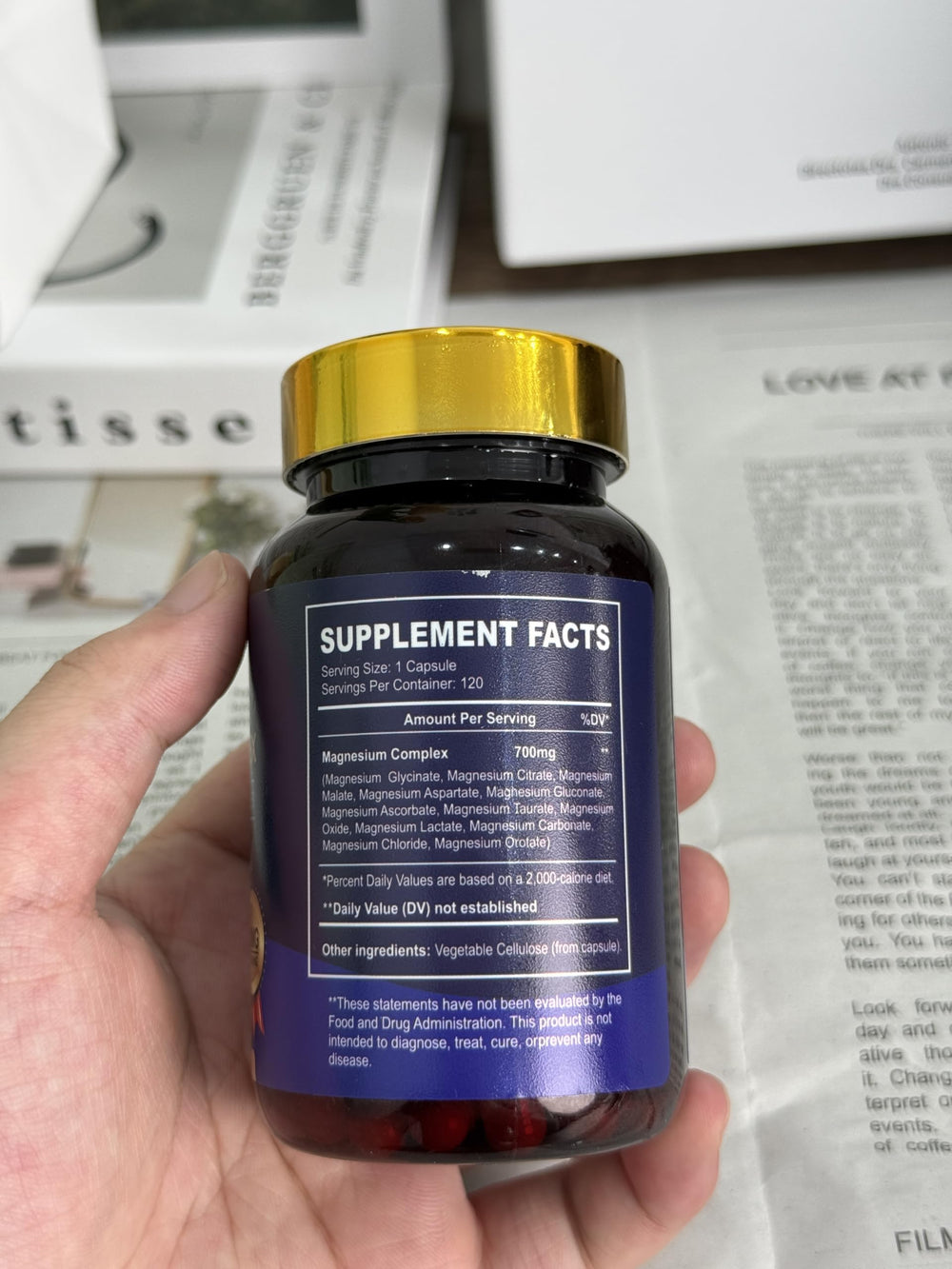 SPNHKOV Magnesium 12-in-1 dispenser showing long 120 day supply