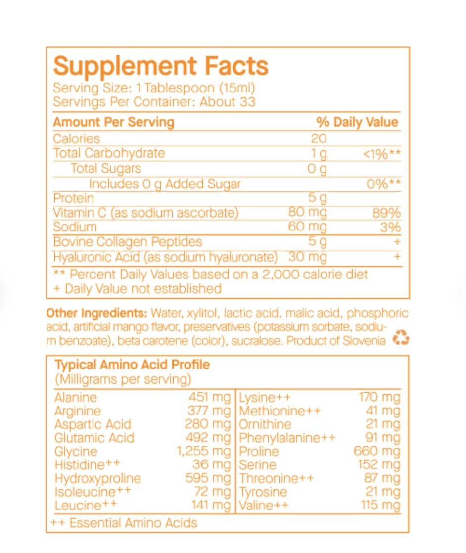 SpoiledChild label closeup emphasizes the liquid formula with collagen and vitamin C.
