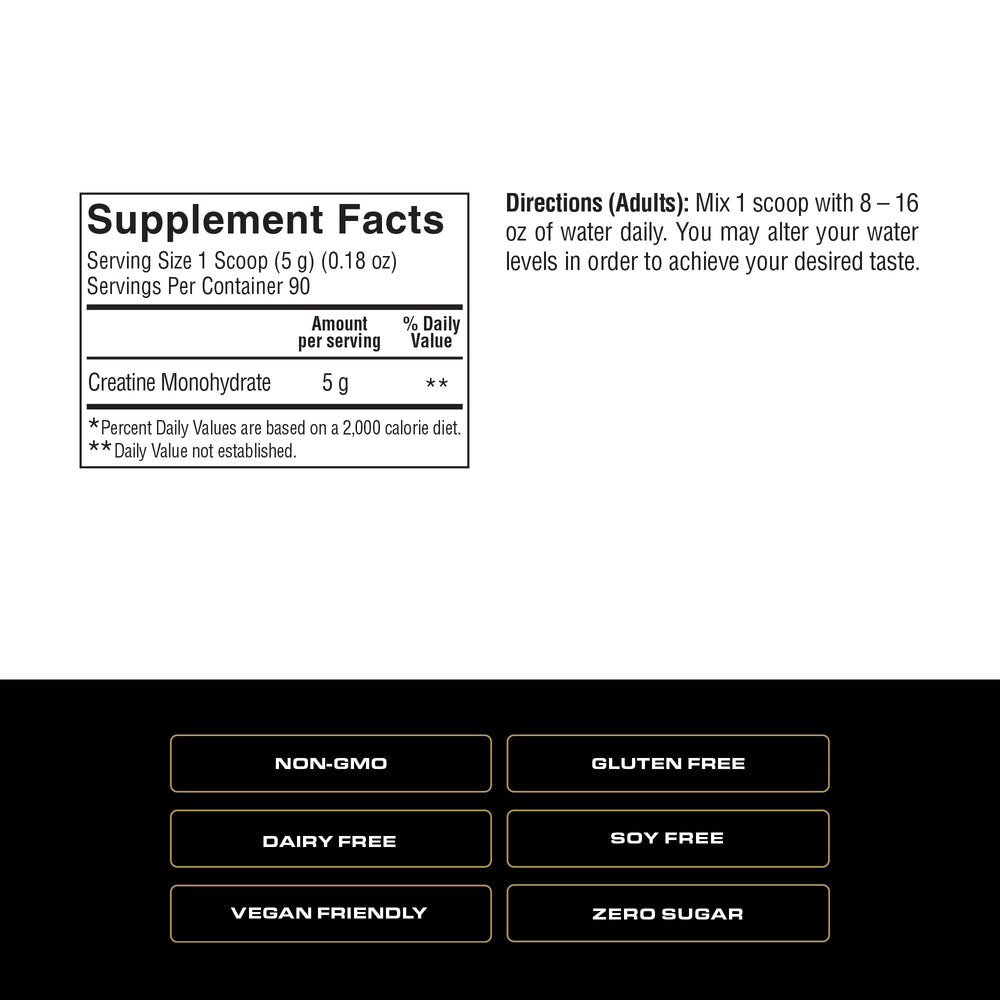 Spoken Creatine Monohydrate 90-serving jar signals a trusted performance staple for training.