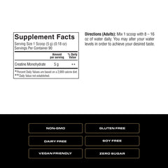 Spoken Creatine Monohydrate 90-serving jar signals a trusted performance staple for training.
