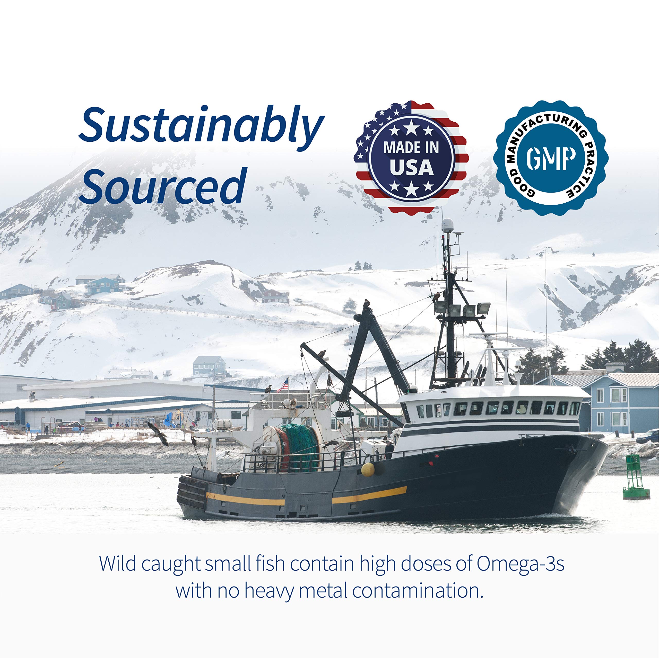 Spoonful omega-3 sourced from wild-caught fish for sustainability