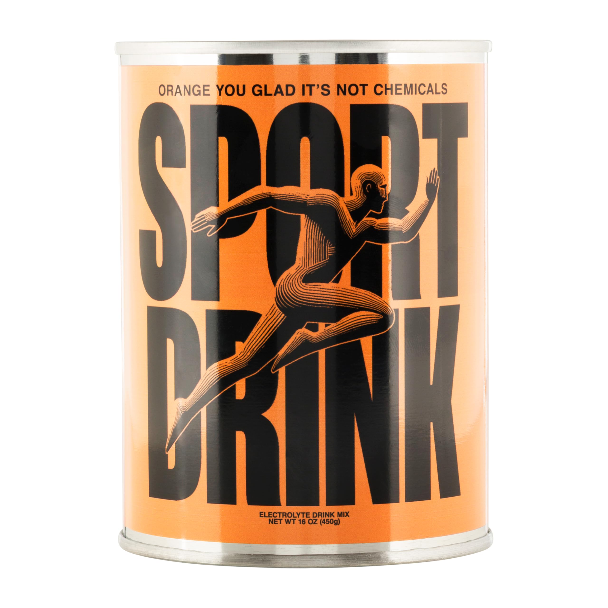 Sport Drink electrolyte powder orange scoop for on-the-go hydration during workouts.