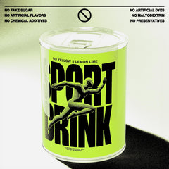 Sport Drink sparkling lemon-lime powder blend in glass for refreshing hydration