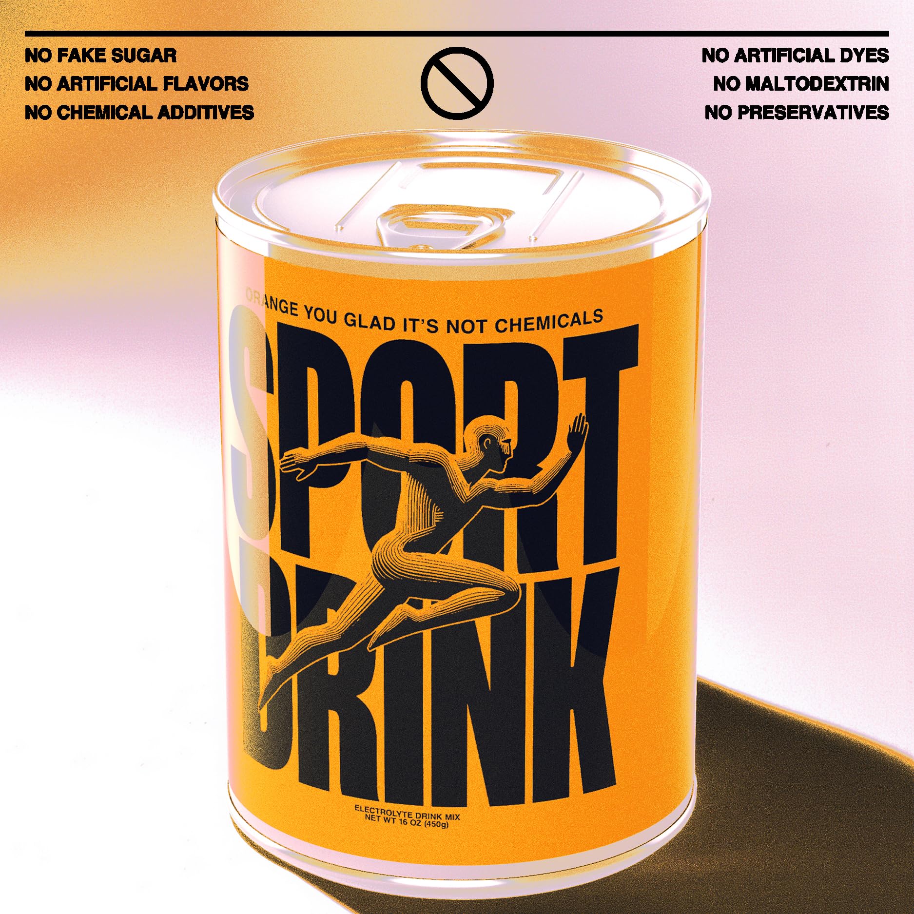 Sport Drink orange lime flavor in a glass highlighting refreshing taste for workouts.