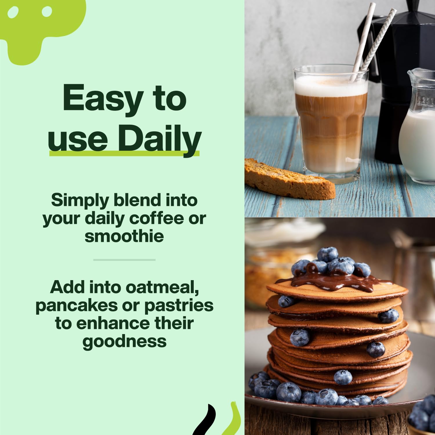 Prepared mixed berry smoothie using Sport Food Greens & Reds for a vibrant daily boost.