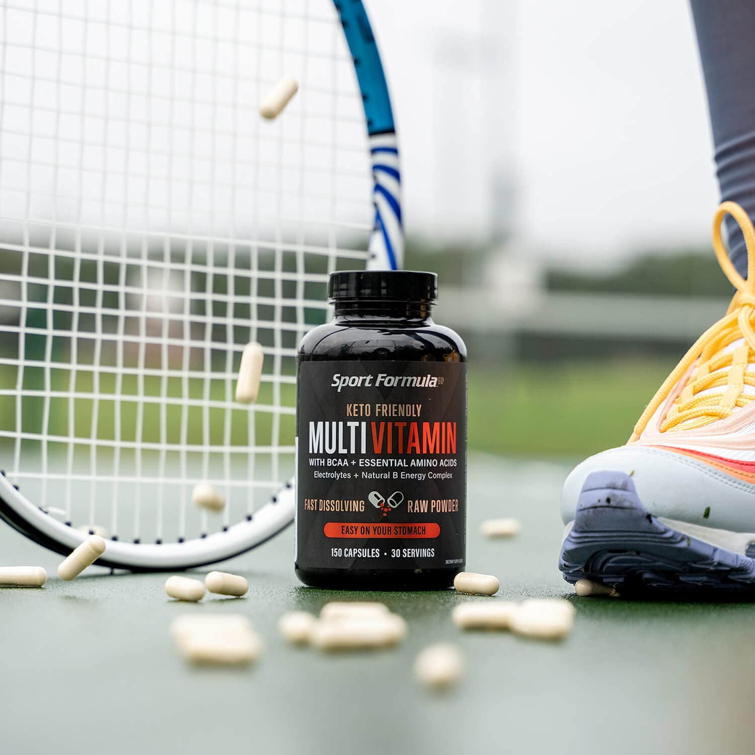 Sport Formula 99 athlete during a workout highlighting endurance support.