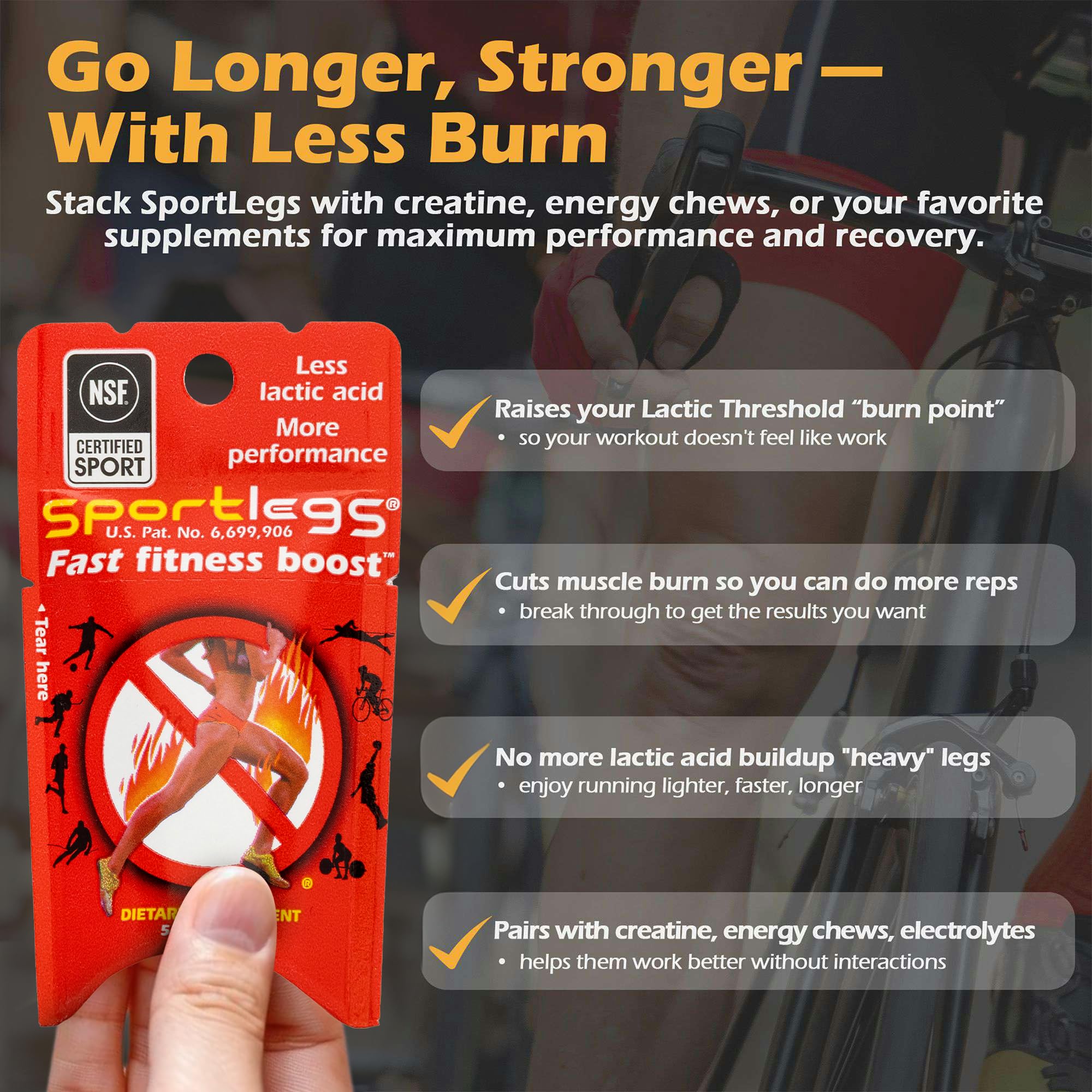 SportLegs vegan lactate beet-source formula label indicating natural endurance support.