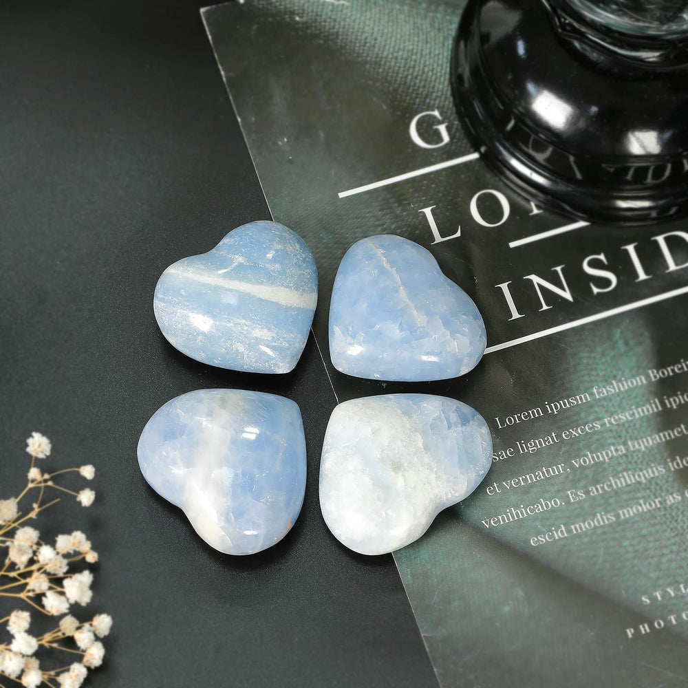 Sportmusies celestite heart on desk for a tranquil workspace