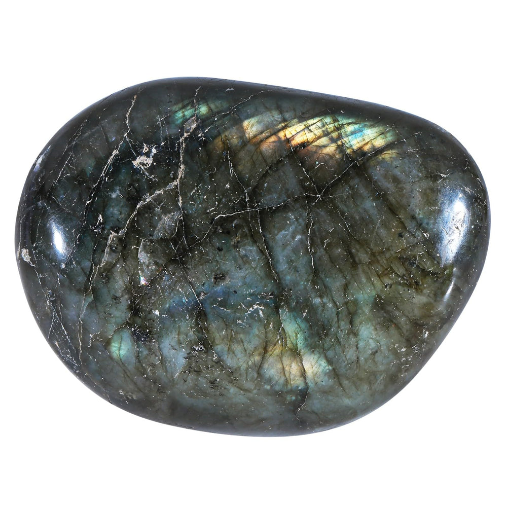Sportmusies Labradorite rough-polished face specimen with natural color play for desk decor.