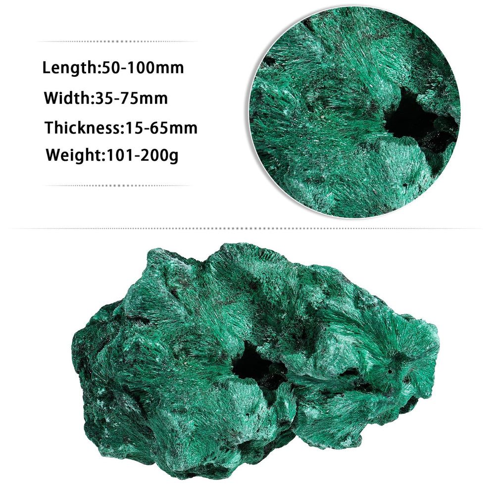 Sportmusies malachite crystal cluster as desk decor with serene green tones.