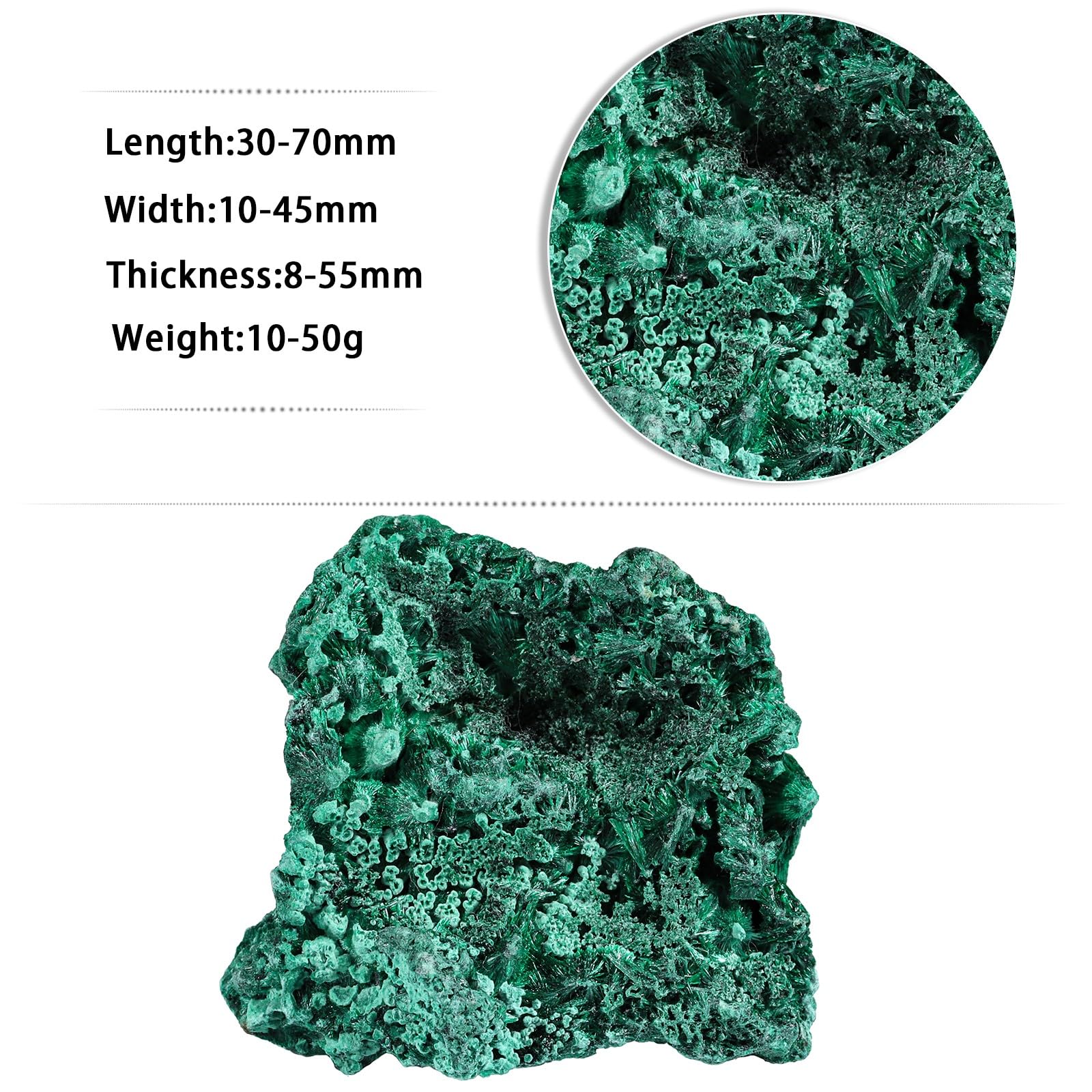 Sportmusies Malachite rough specimen on desk display promotes calm focus