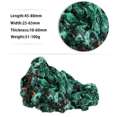 Sportmusies raw malachite stone closeup highlighting unique texture for desk decor