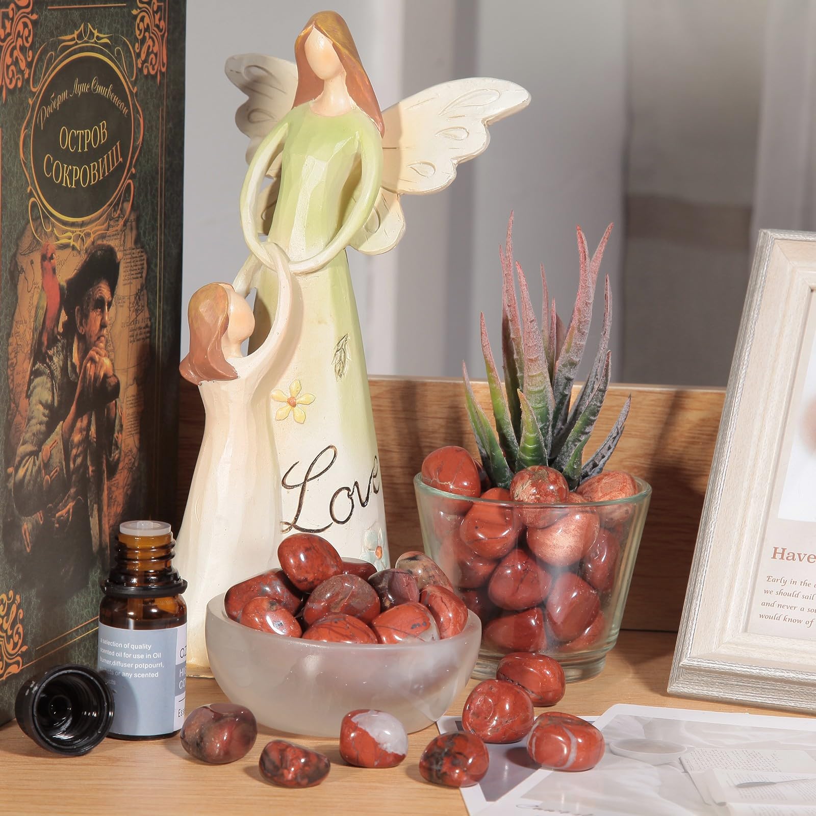 Sportmusies red jasper aroma diffuser rocks add soothing ambience