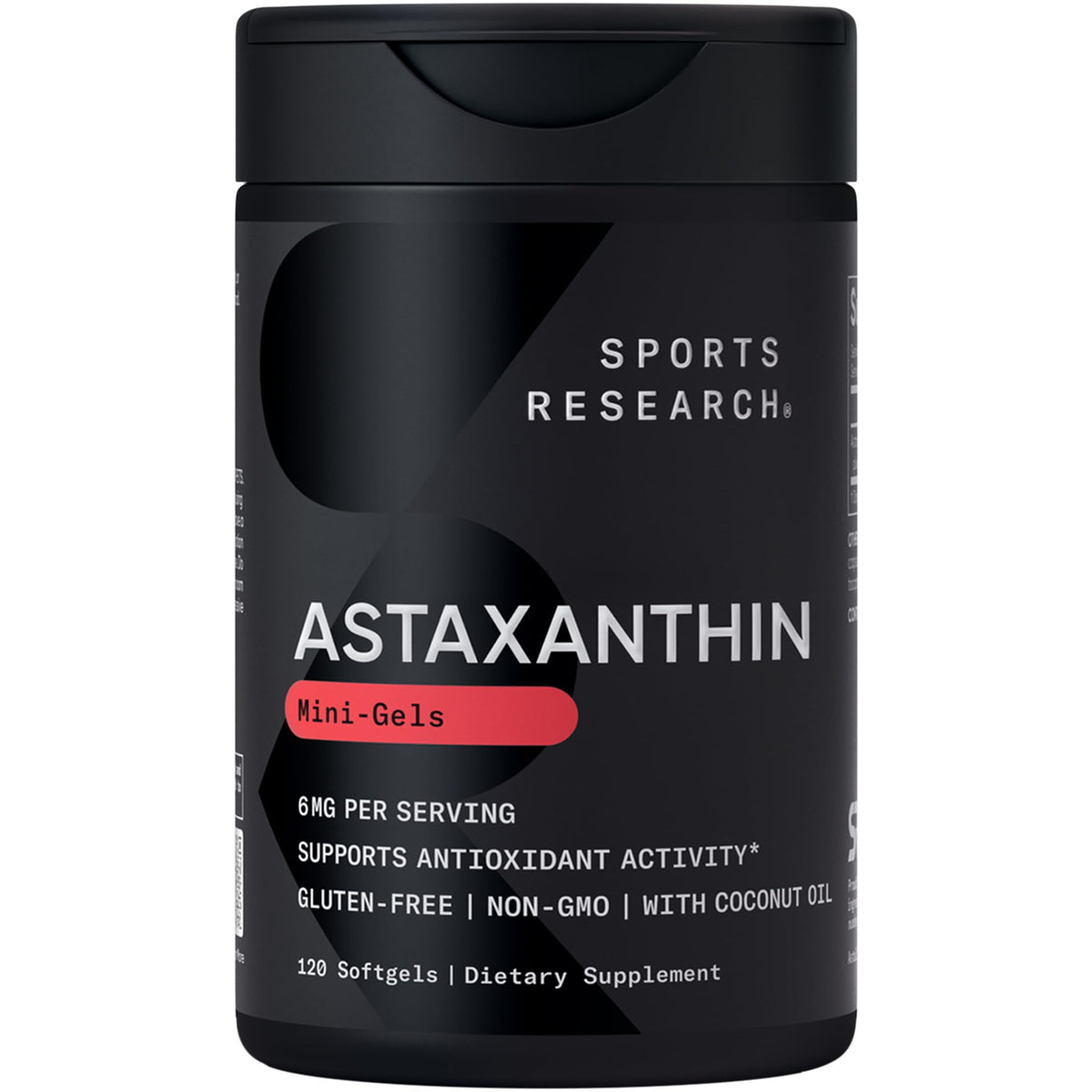Sports Research Astaxantina en botella, antioxidante para defensa celular diaria.