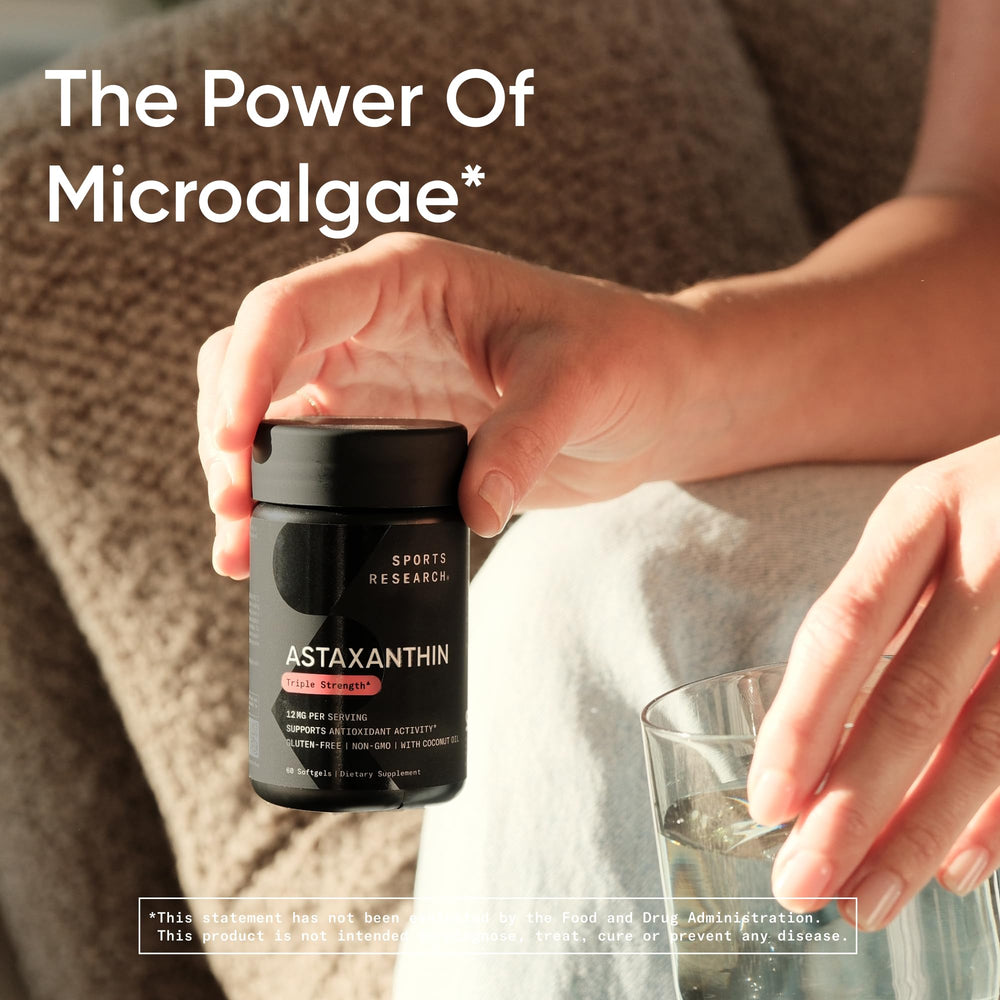 Sports Research Astaxantina certificado non-GMO y libre de gluten.