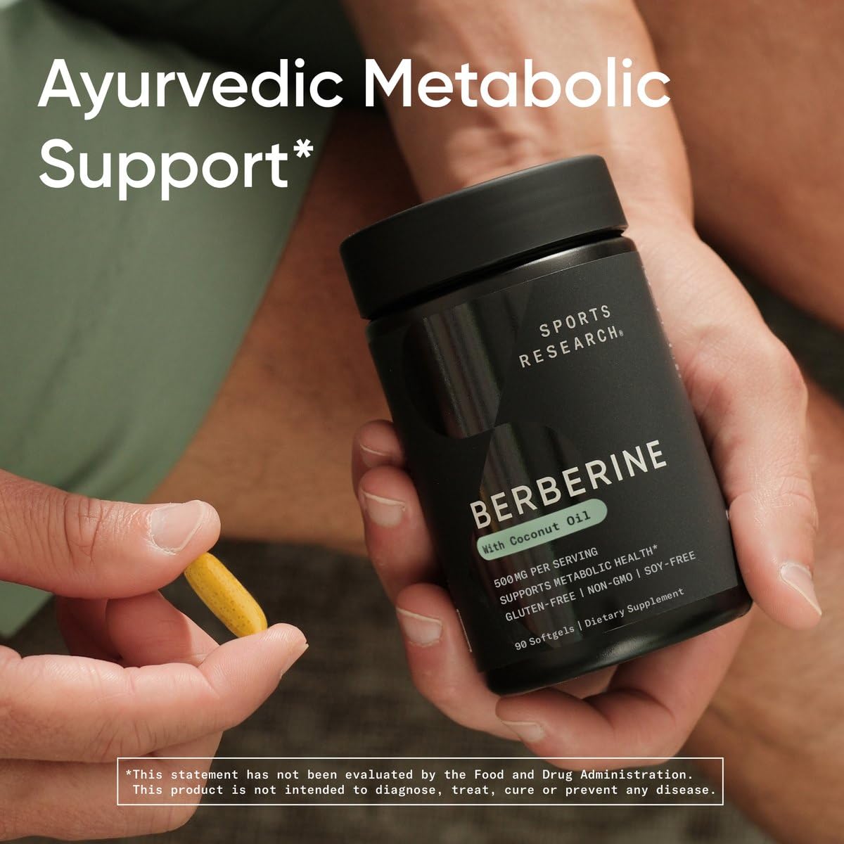 Sports Research Berberine gluten-free label on packaging
