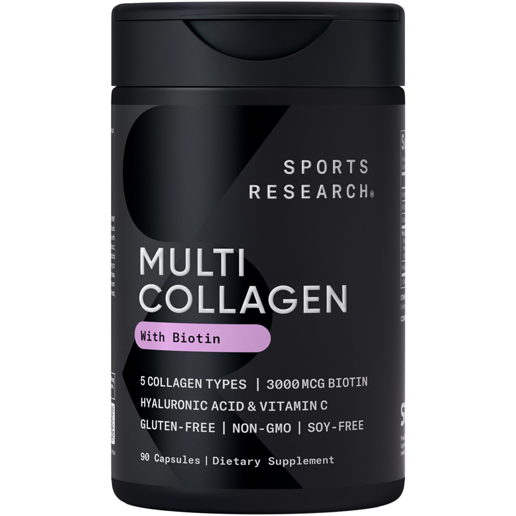 Sports Research Biotin-Infused Collagen bottle front supports daily beauty routines