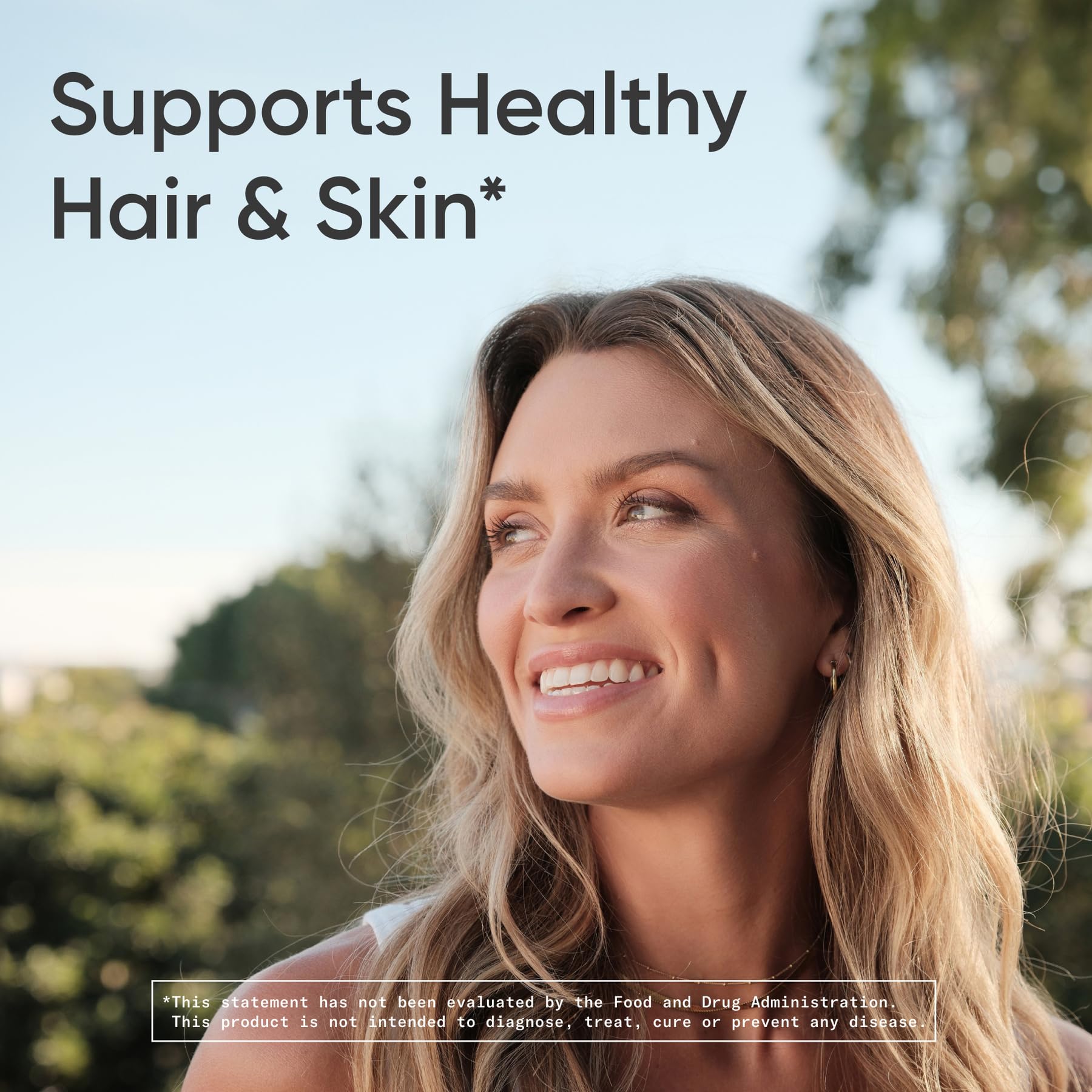 Sports Research Biotin-Infused Collagen packaging highlights gluten-free and non-GMO attributes
