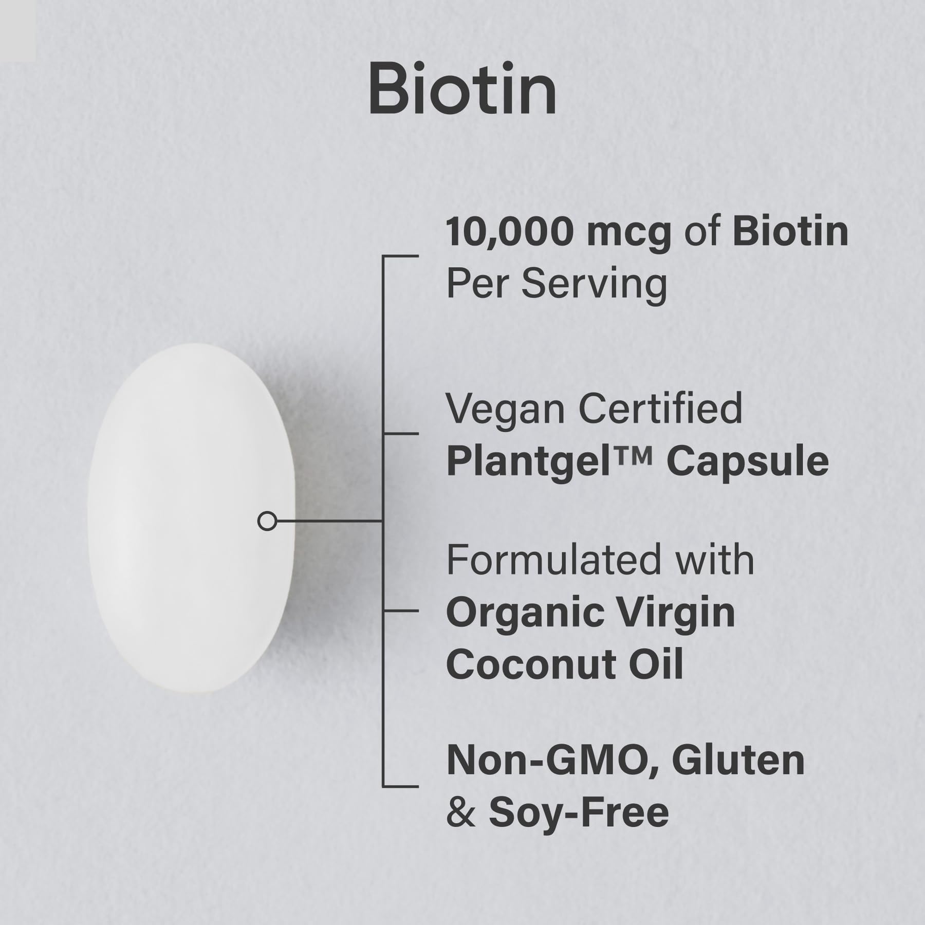Sports Research Biotina 10,000 mcg cápsulas veggie para uso diario.
